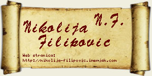 Nikolija Filipović vizit kartica